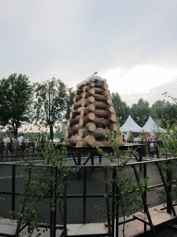 Bonfire pyre on the Krastmala