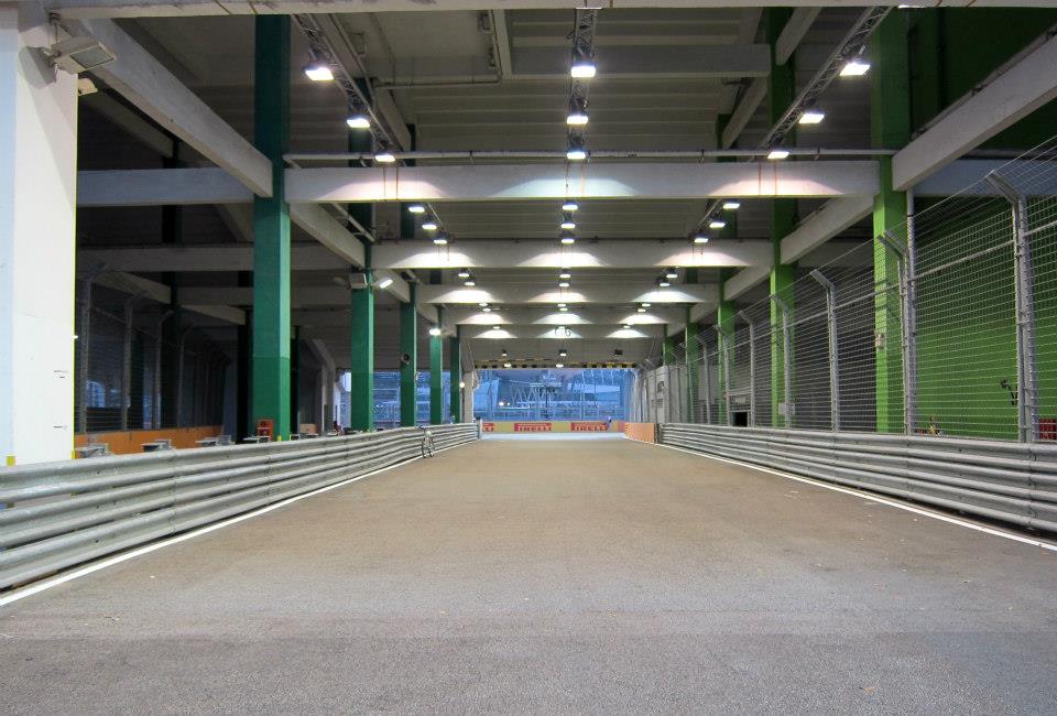 Then the cars head under the grandstand - if they negotiate Turn 19 safely.