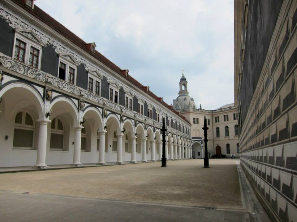 One of the courtyards within the castle.