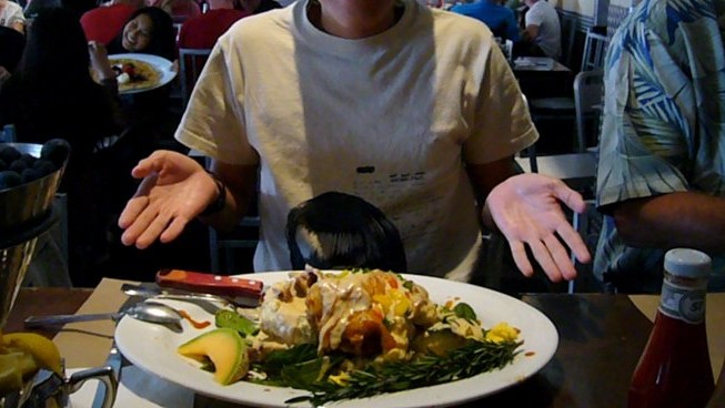 I had that Sage Fried Chicken Benedict that was on TV