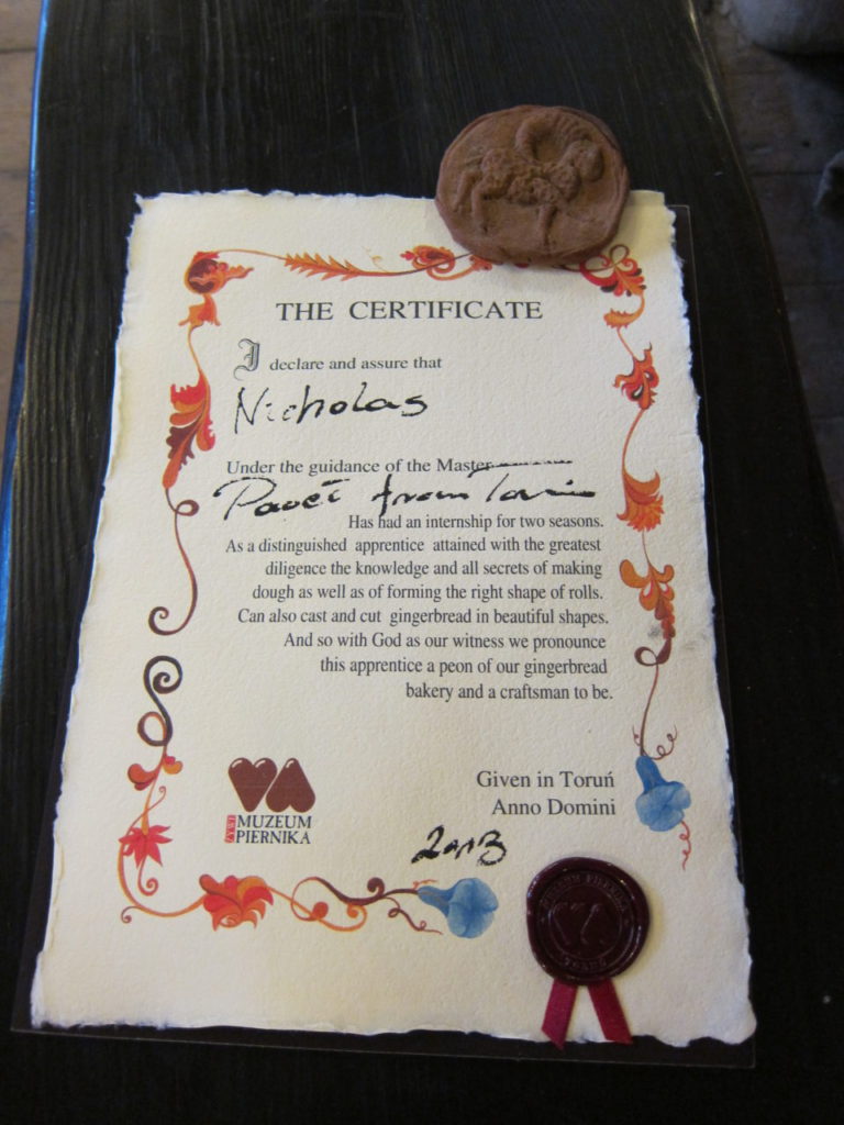 My certificate and my paperweight